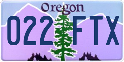 OR license plate 022FTX