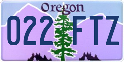 OR license plate 022FTZ