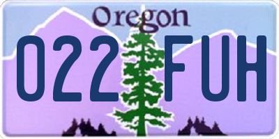 OR license plate 022FUH