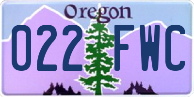 OR license plate 022FWC