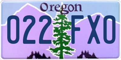 OR license plate 022FXO