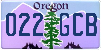 OR license plate 022GCB