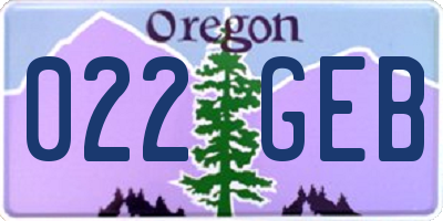 OR license plate 022GEB