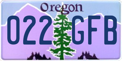 OR license plate 022GFB