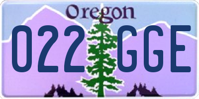 OR license plate 022GGE