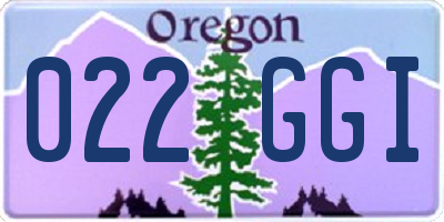 OR license plate 022GGI