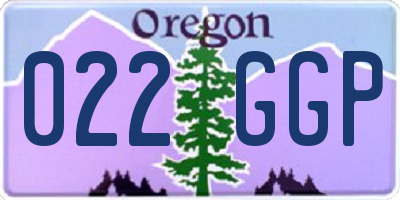 OR license plate 022GGP