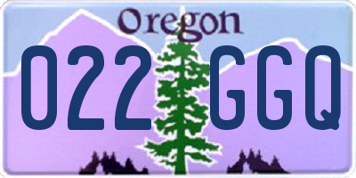 OR license plate 022GGQ