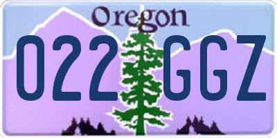 OR license plate 022GGZ