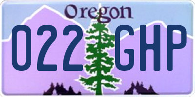 OR license plate 022GHP