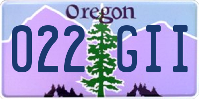 OR license plate 022GII