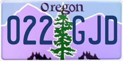 OR license plate 022GJD