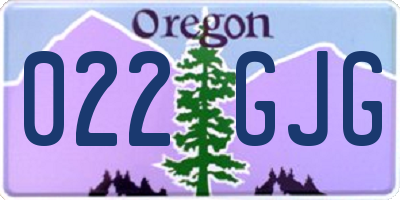 OR license plate 022GJG