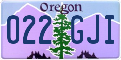 OR license plate 022GJI