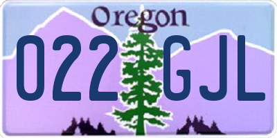 OR license plate 022GJL