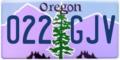 OR license plate 022GJV