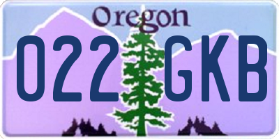 OR license plate 022GKB