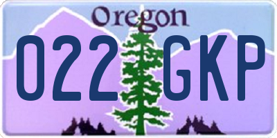 OR license plate 022GKP