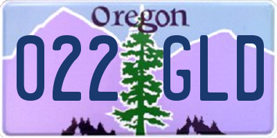 OR license plate 022GLD