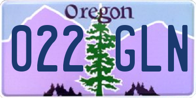 OR license plate 022GLN