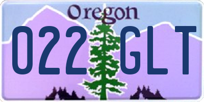 OR license plate 022GLT