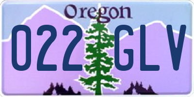 OR license plate 022GLV