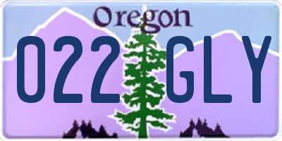 OR license plate 022GLY