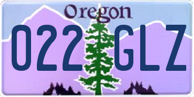 OR license plate 022GLZ
