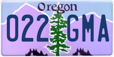 OR license plate 022GMA