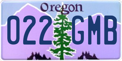 OR license plate 022GMB