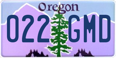 OR license plate 022GMD
