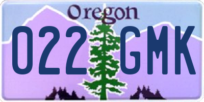 OR license plate 022GMK