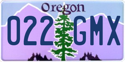 OR license plate 022GMX