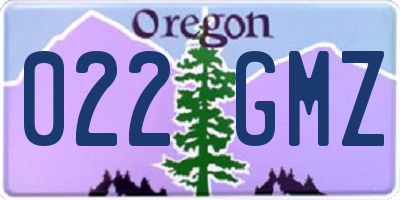 OR license plate 022GMZ