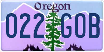 OR license plate 022GOB