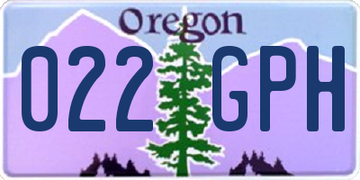 OR license plate 022GPH