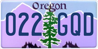 OR license plate 022GQD