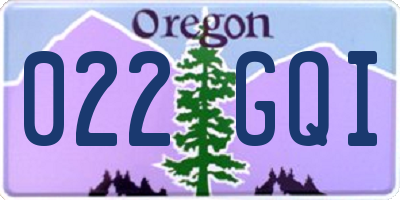 OR license plate 022GQI