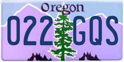 OR license plate 022GQS