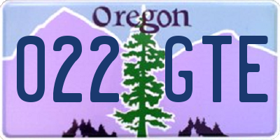 OR license plate 022GTE