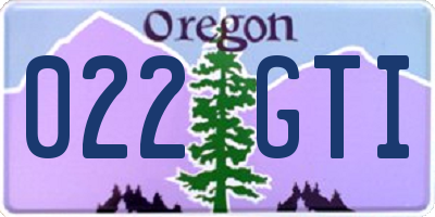 OR license plate 022GTI