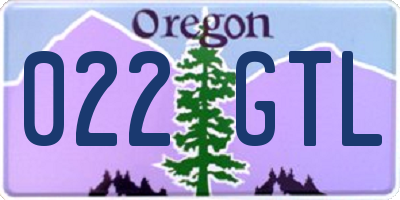 OR license plate 022GTL