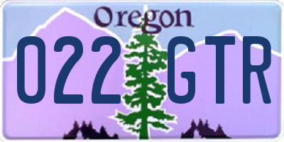 OR license plate 022GTR