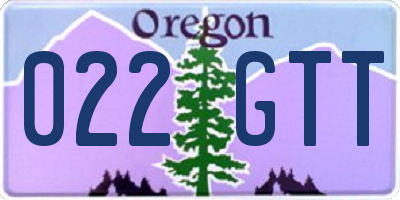 OR license plate 022GTT