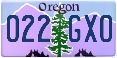 OR license plate 022GXO