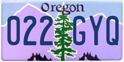 OR license plate 022GYQ