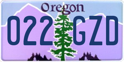 OR license plate 022GZD