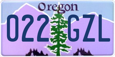 OR license plate 022GZL