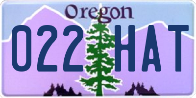 OR license plate 022HAT