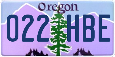 OR license plate 022HBE